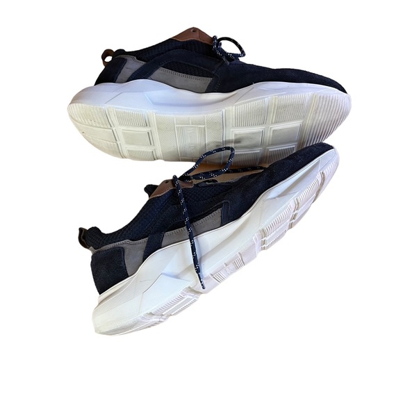 Massimo Dutti Suede Leather Trainers Men’s Sneakers Lace-Up Oversized Soles - Picture 4 of 12